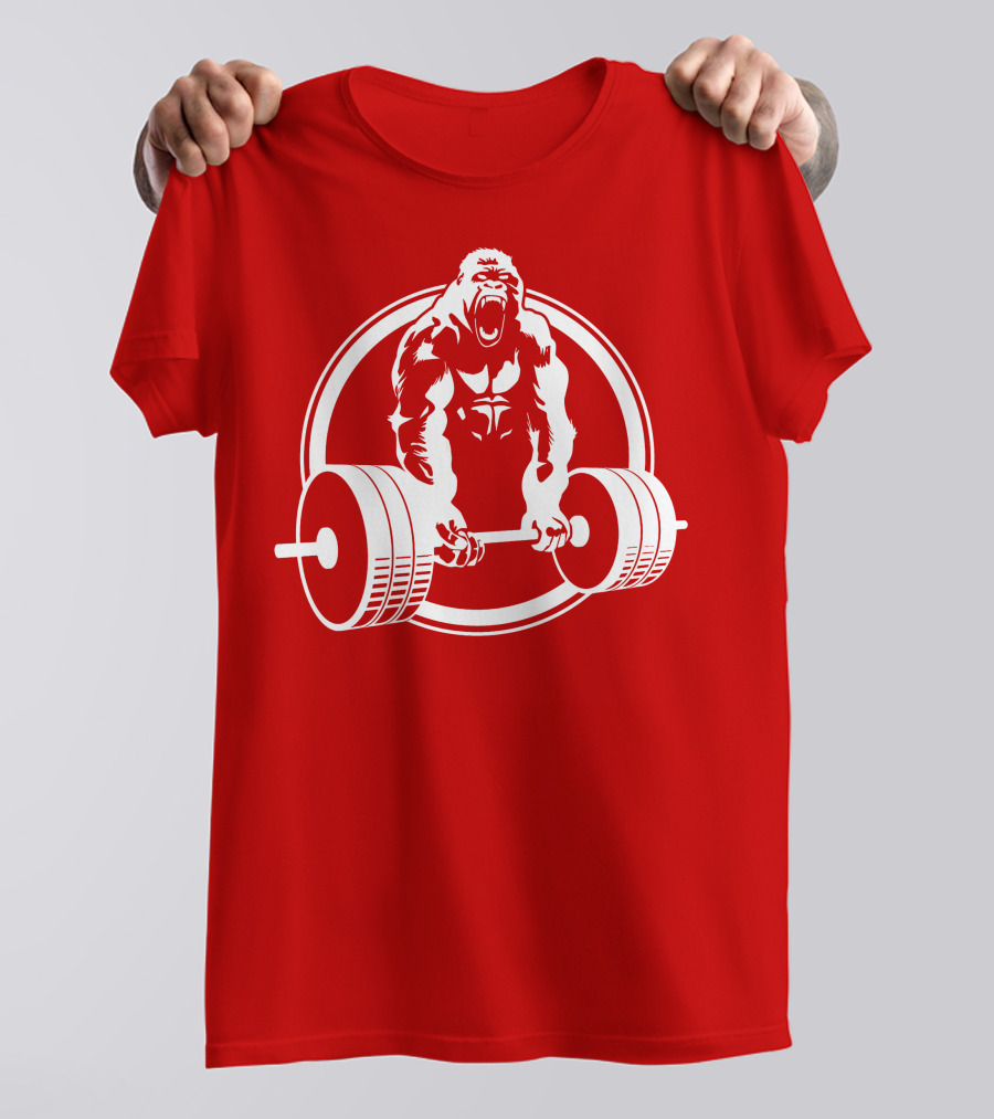Gorilla Lifting Power Barbell Strength T-Shirt