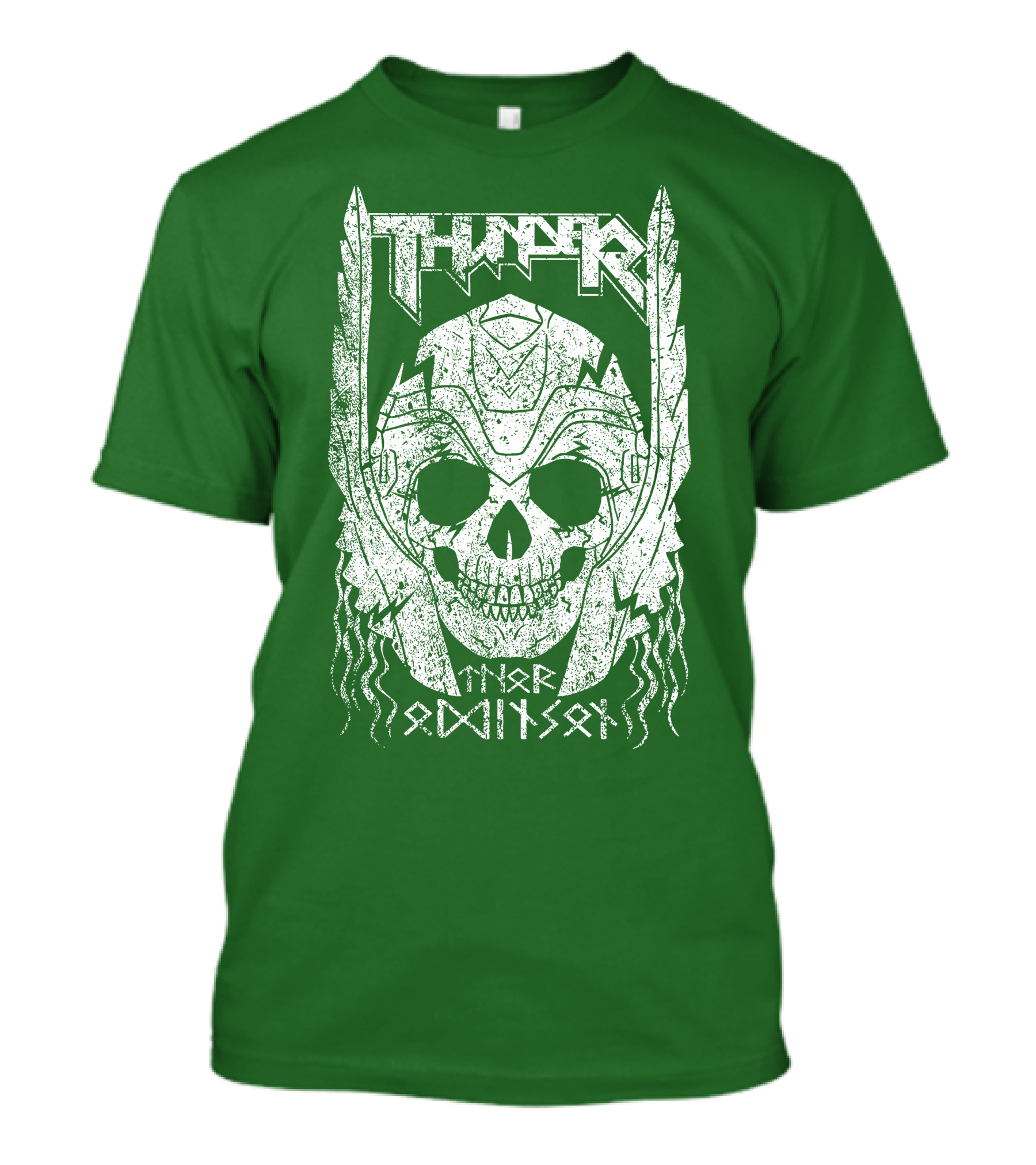 THUNDER Thor Odin Son Skull T-Shirt