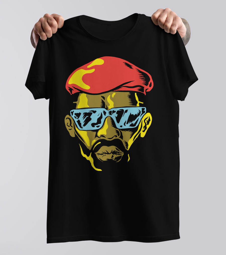 Gangsta Cool Shades Red Beret Face T-Shirt