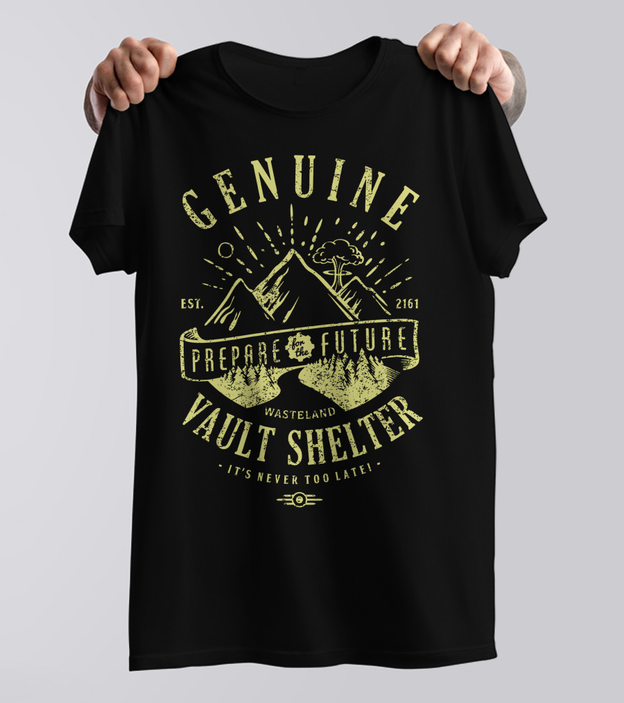 Genuine Vault Shelter Prepare For The Future Wasteland Est. 2161 T-Shirt