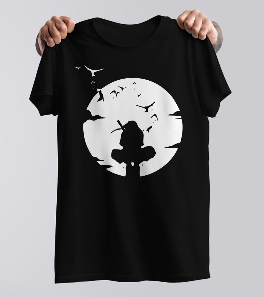 Itachi Uchiha Moonlit Silhouette Stance T-Shirt