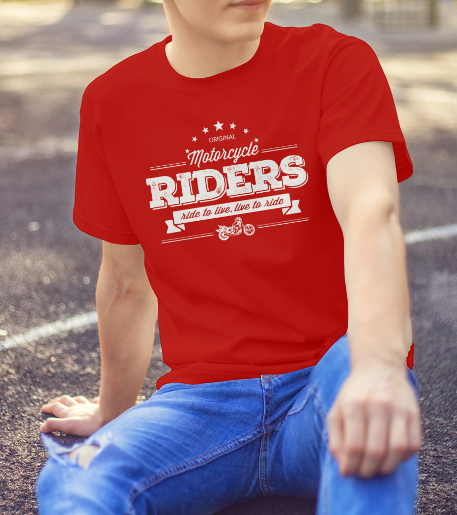 Original Motorcycle Riders Ride To Live, Live To Ride T-Shirt