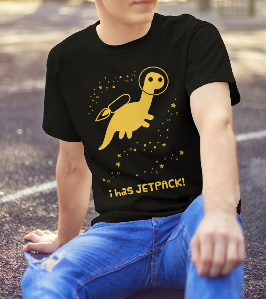 I Has JETPACK Dinosaur In Space T-Shirt