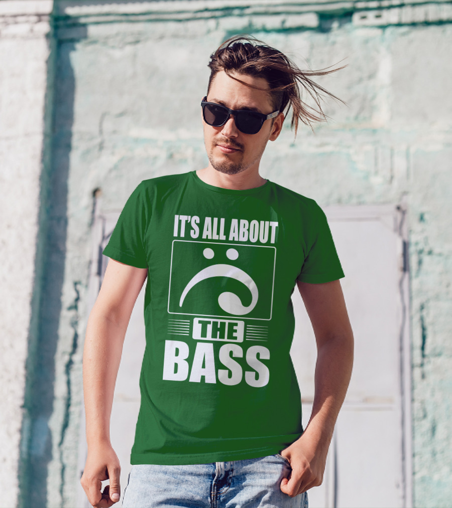 It's All About The Bass Clef Symbol Music Note T-Shirt