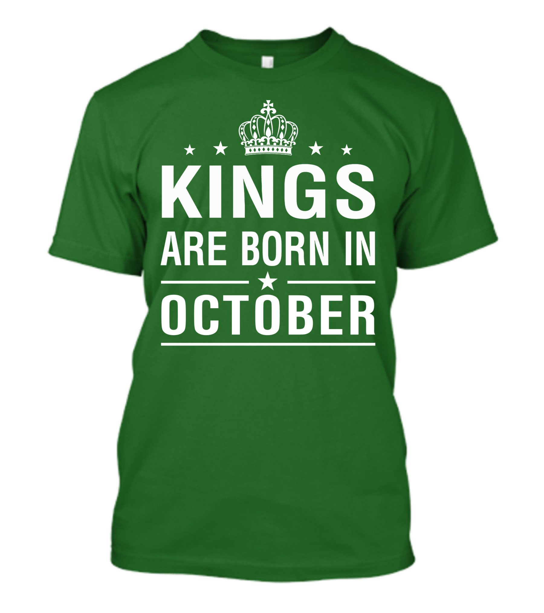 Kings Are Born In October Crowned T-Shirt