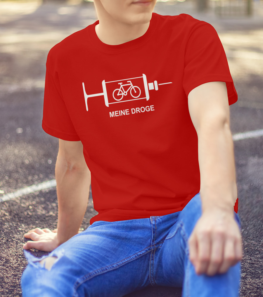 Biken Meine Droge Fahrrad Spritze Konzept T-Shirt
