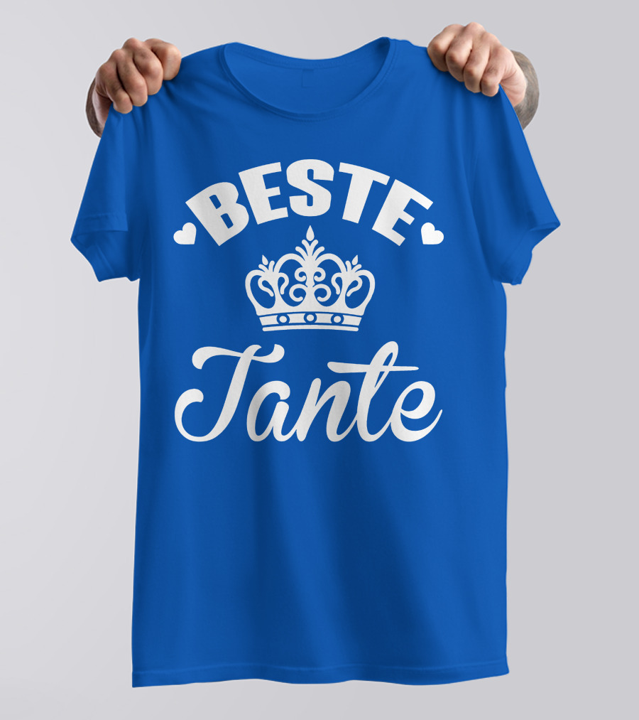 Beste Tante Krone Herz Symbole T-Shirt