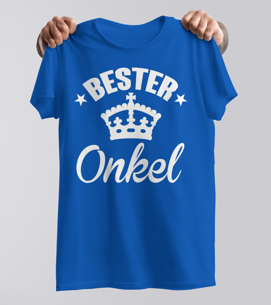 Bester Onkel Der Welt Krone-Star-Blaue Perfektion T-Shirt