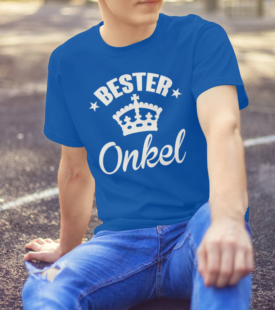 Bester Onkel Der Welt Krone-Star-Blaue Perfektion T-Shirt