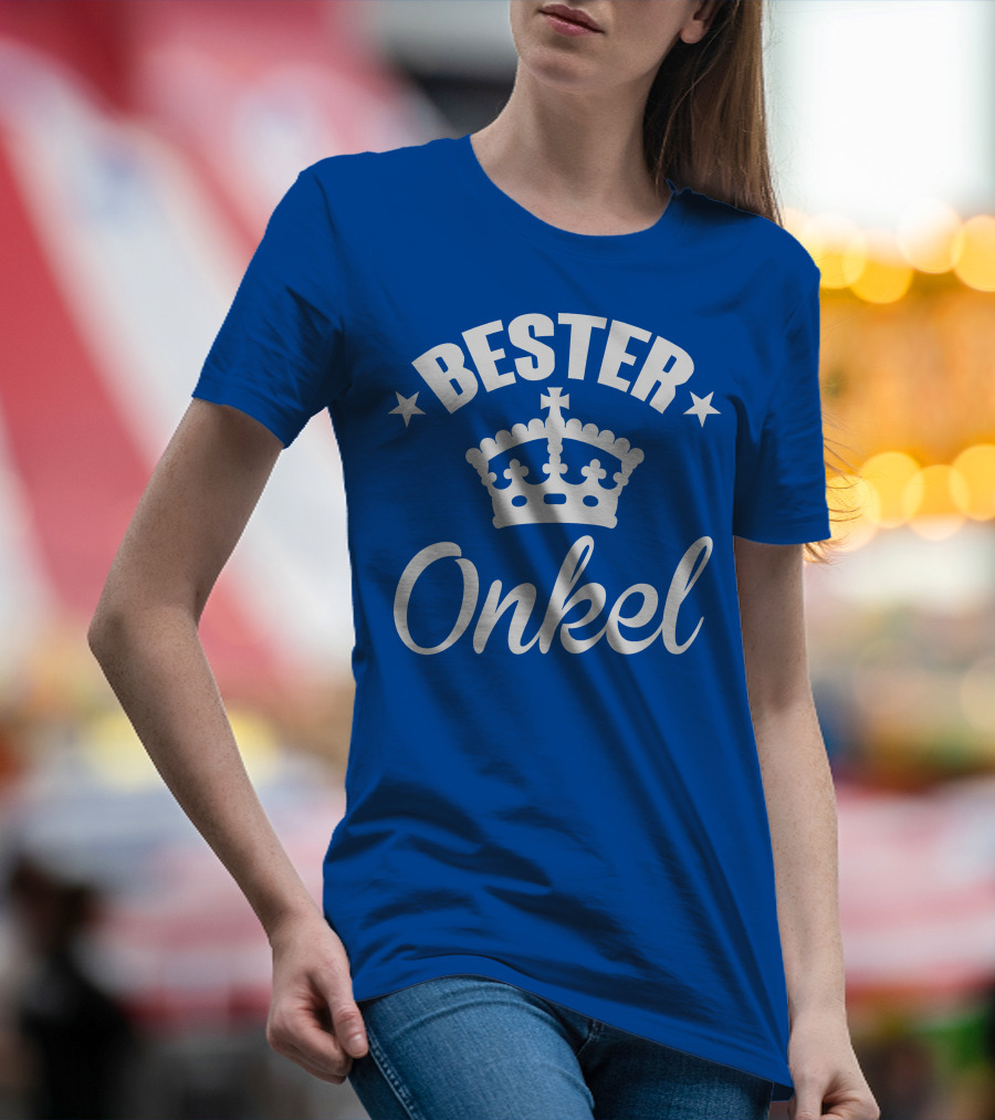 Bester Onkel Der Welt Krone-Star-Blaue Perfektion T-Shirt