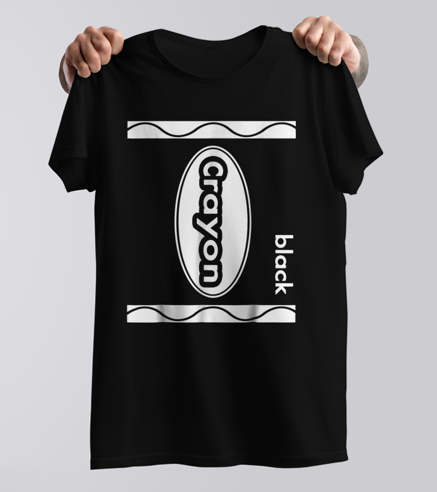 Black Crayon Box Halloween Costume TWH Crayon Black T-Shirt