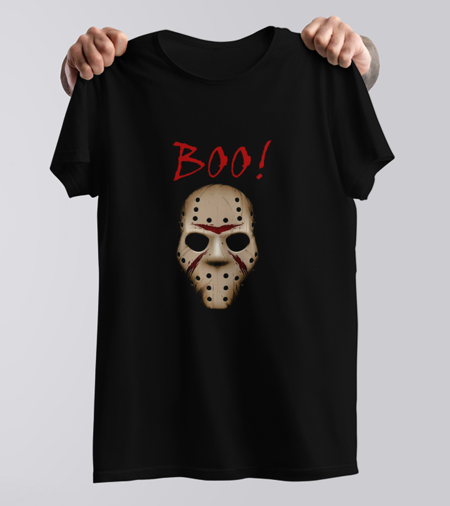 Boo Halloween Jason Mask Horror Costume T9D T-Shirt