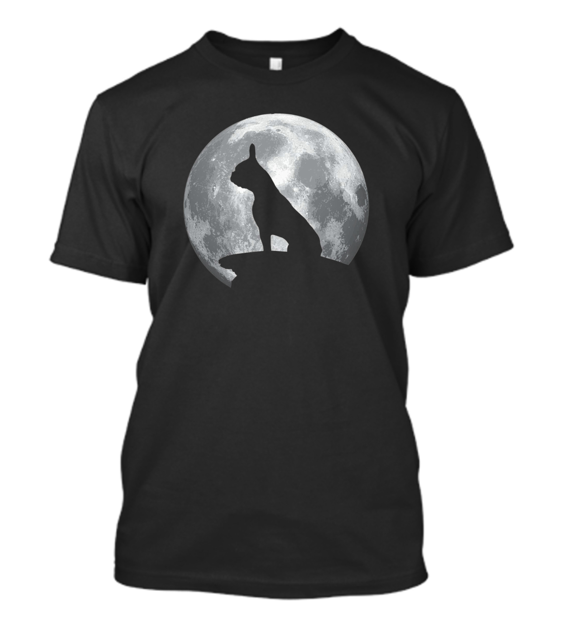 French Bulldog Silhouette With Moon In French Bulldogs T-Shirt