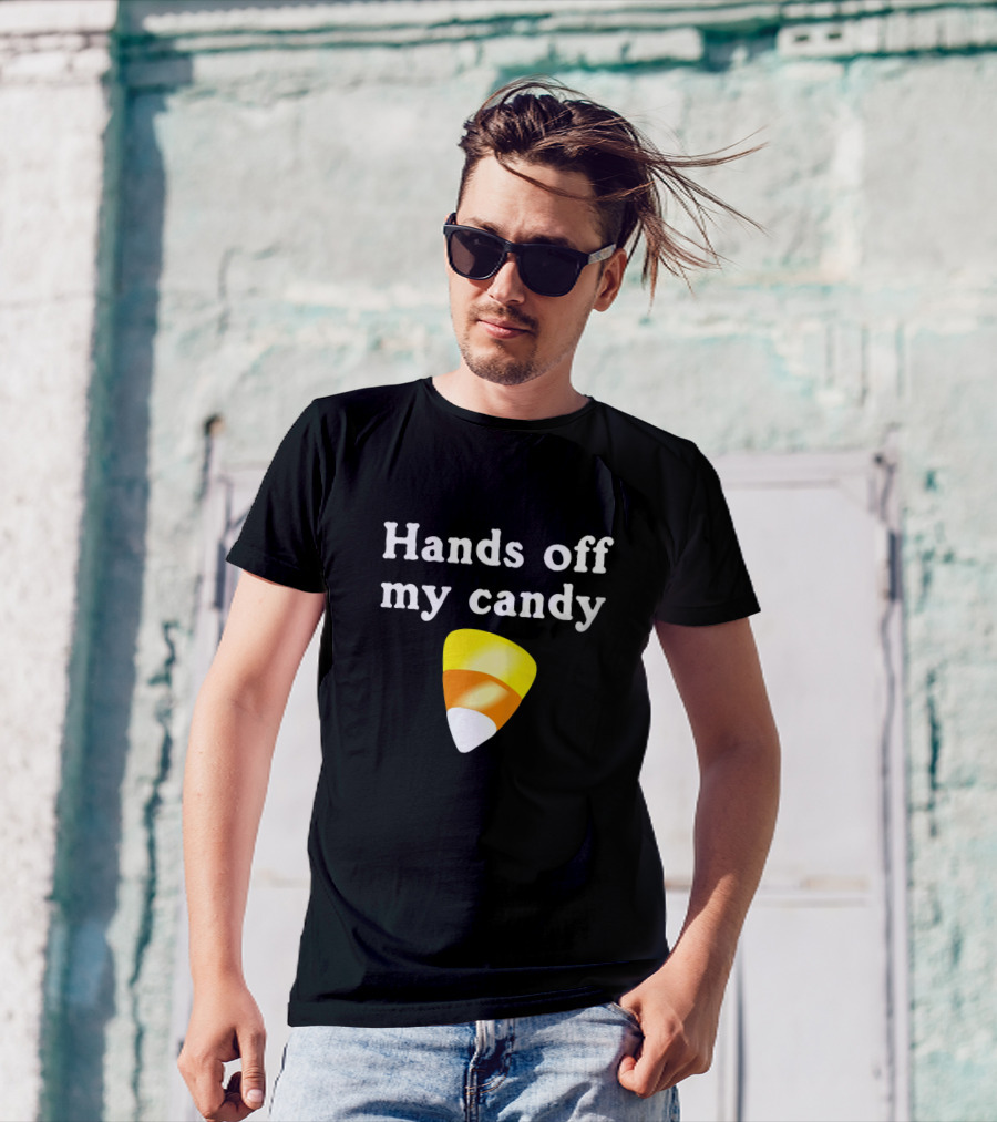 Hands Off My Candy Corn Halloween Funny XQ3 T-Shirt