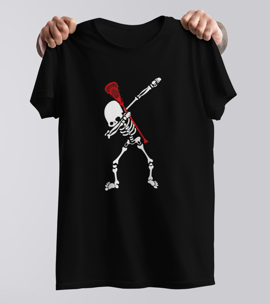 Halloween Dabbing Skeleton Lacrosse DS9 Sport T-Shirt
