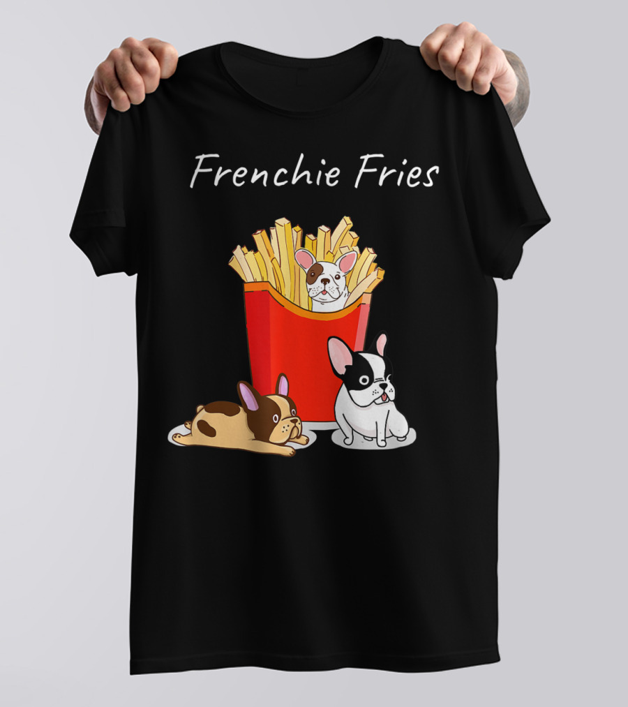 French Bulldog Frenchie Fries Cute Dog Trio T-Shirt