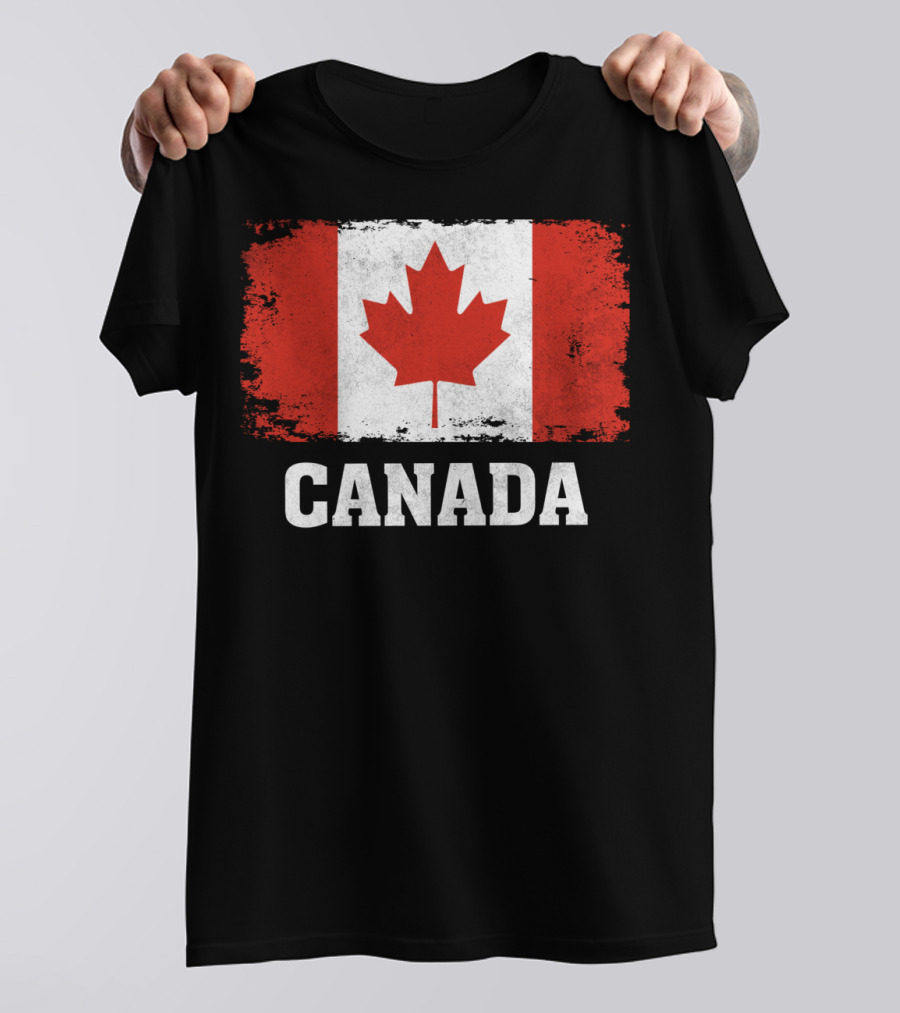 Canada Flag Grunge Style Canadian Pride T-Shirt