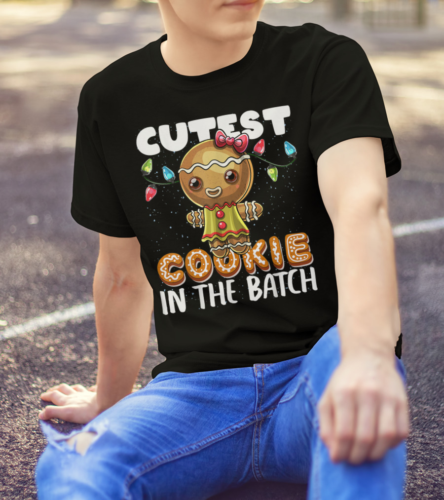 Cutest Cookie In The Batch Gingerbread Lights T-Shirt