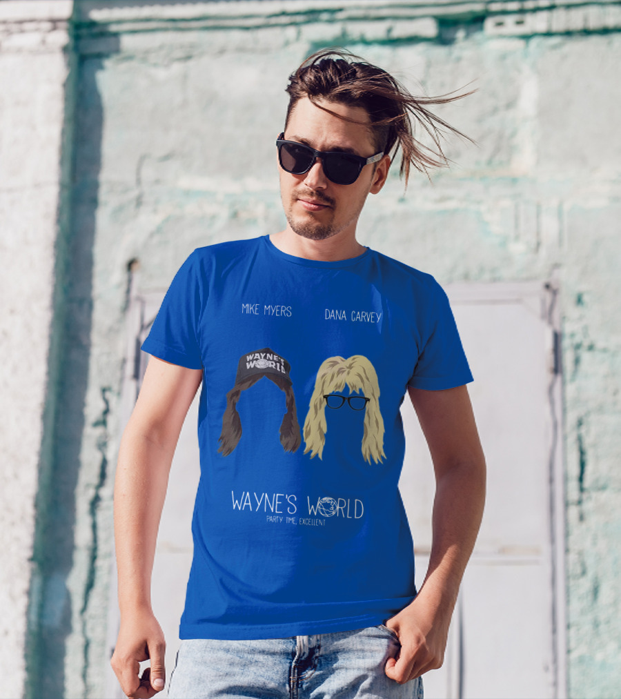 Wayne's World Mike Myers Dana Carvey Party Time Excellent T-Shirt