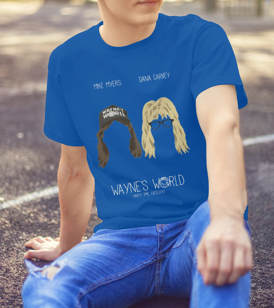 Wayne's World Mike Myers Dana Carvey Party Time Excellent T-Shirt
