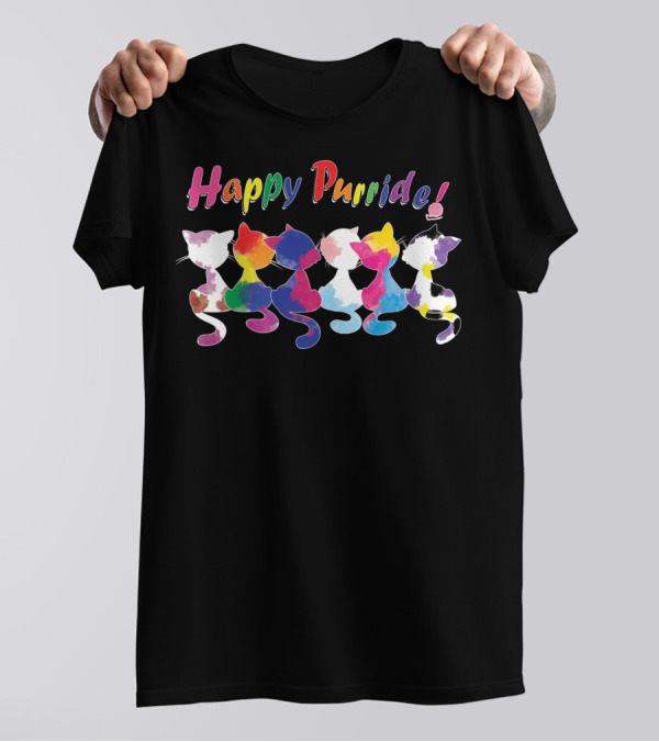 Happy Purride Rainbow Cats T-Shirt