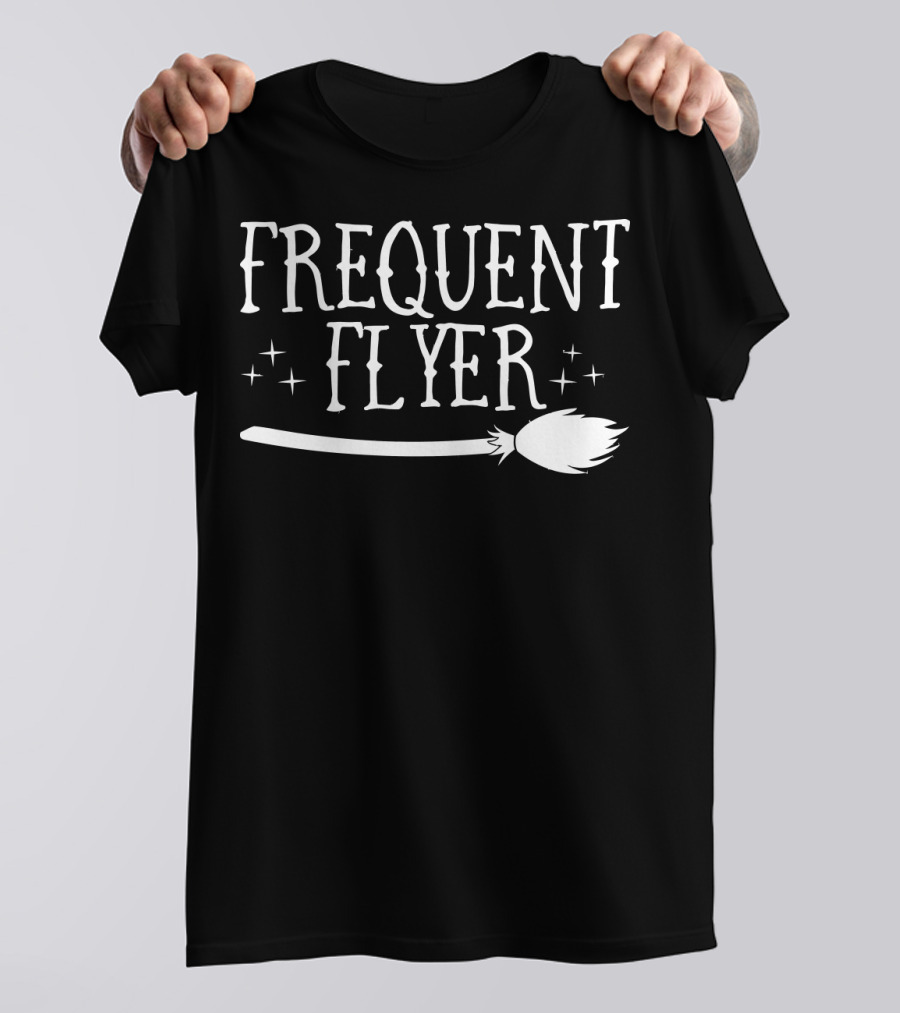 Frequent Flyer Broomstick Magic Stars T-Shirt