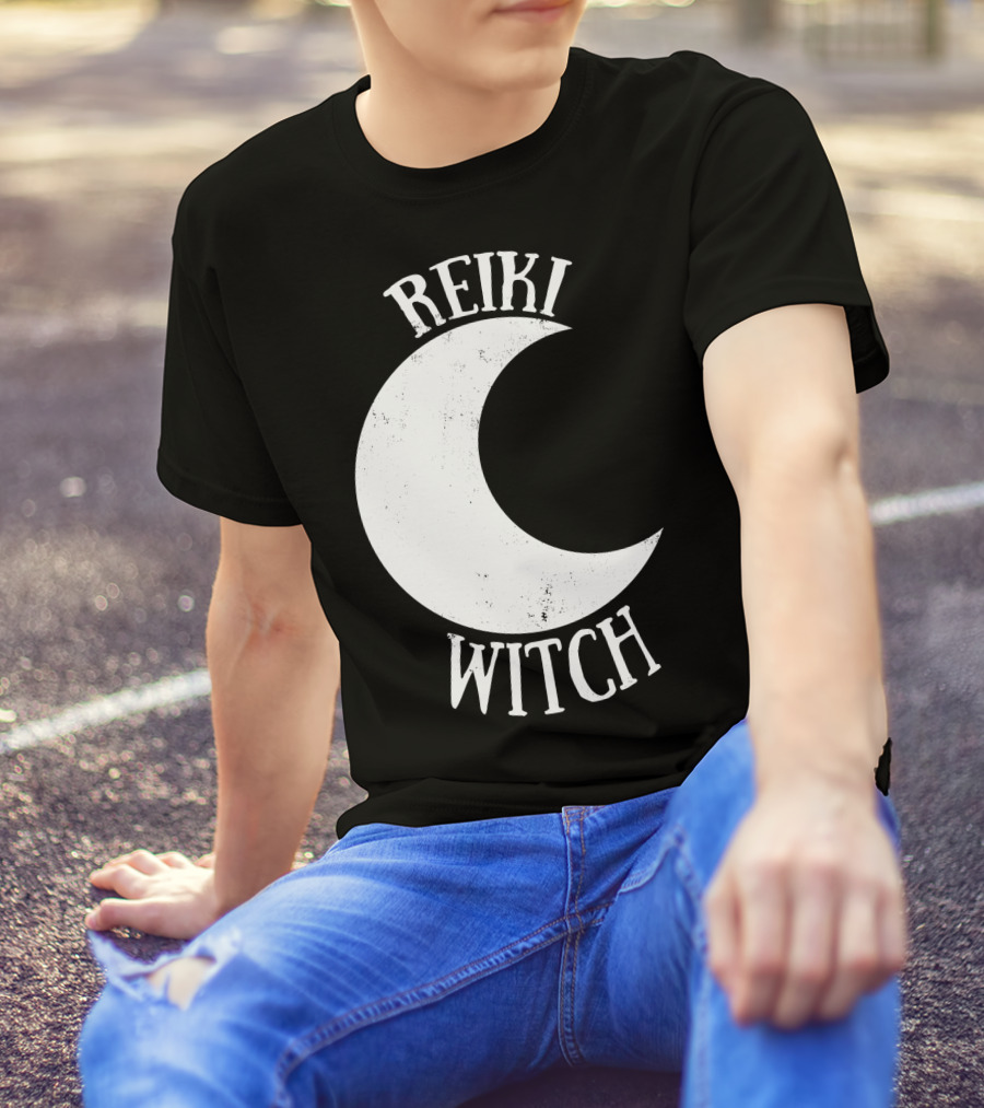Reiki Witch Moon Crescent T-Shirt