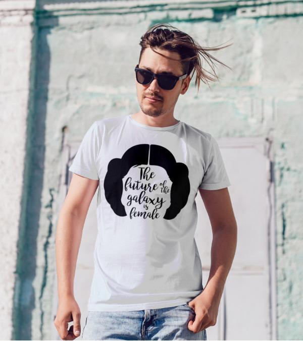 The Future Of The Galaxy Is Female Rebel Princess Leia Hair T-Shirt