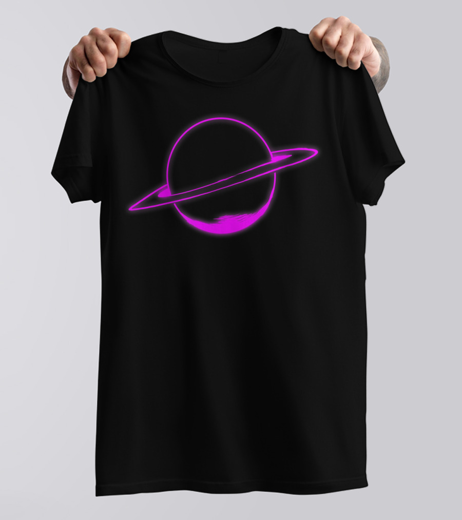Eye Of Providence Flower Illuminati Yoga Goa Neon Planet Saturn T-Shirt
