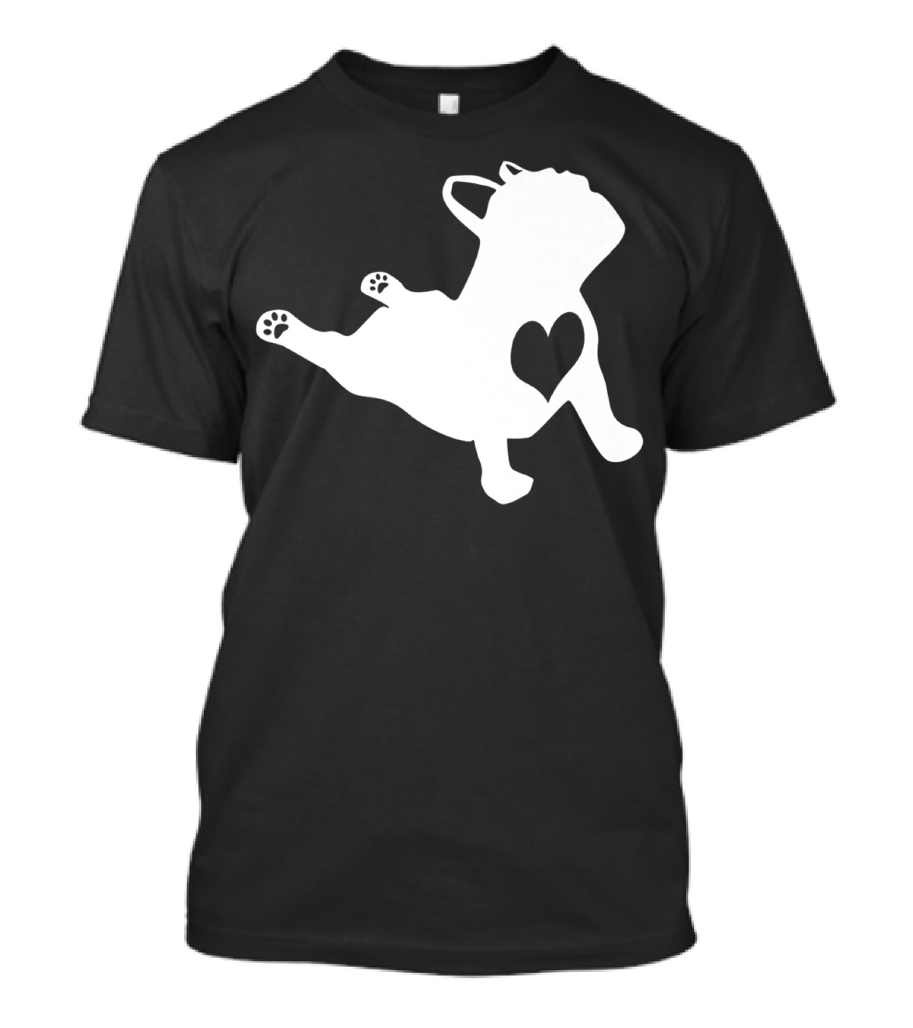 French Bulldog Heart Yoga Pose Namaste In Bed T-Shirt