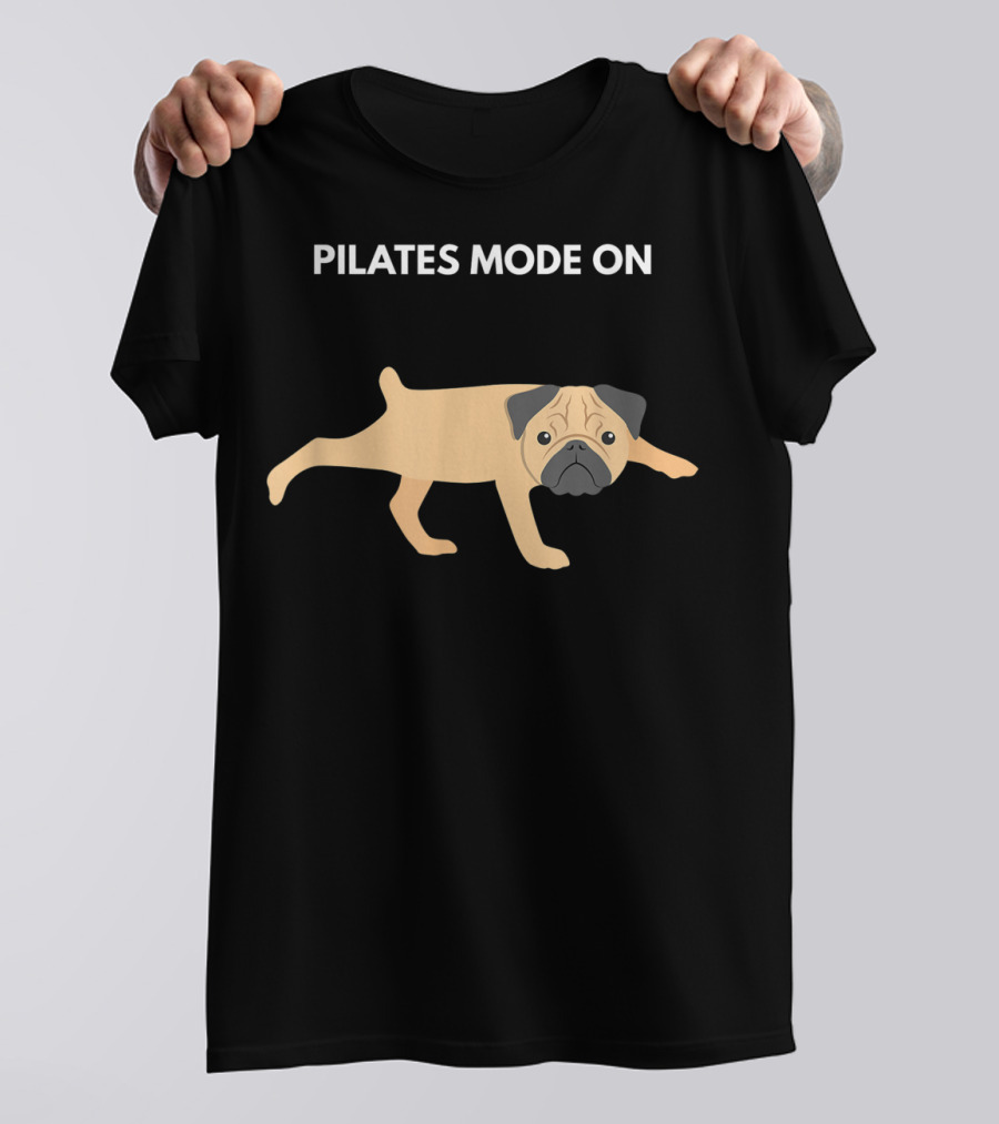 Pug Pilates Mode On Yoga Funny T-Shirt