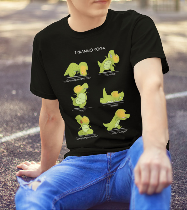 Tyranno Yoga Funny Trex Dinosaur Poses Perfect Present T-Shirt