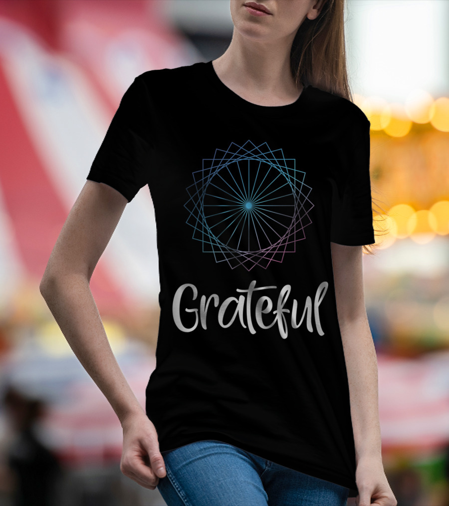 Grateful Mandala Gratitude Spirituality Meditation T-Shirt