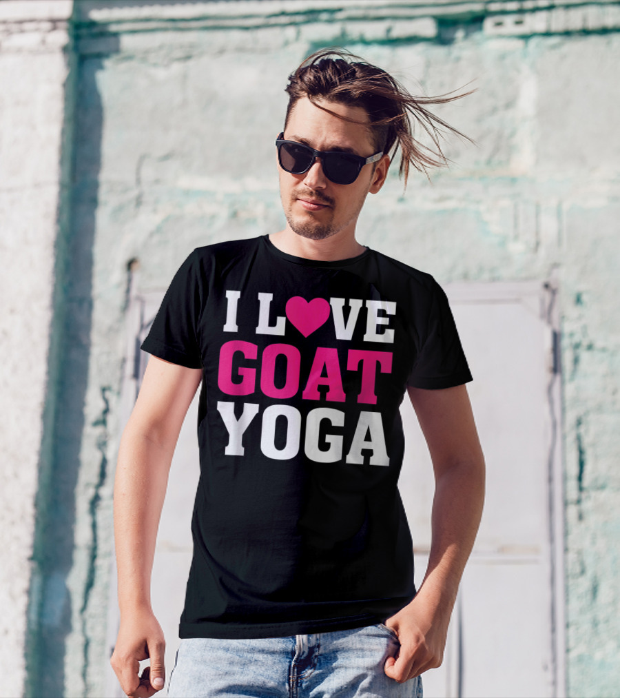 I Love Heart Goat Yoga T-Shirt