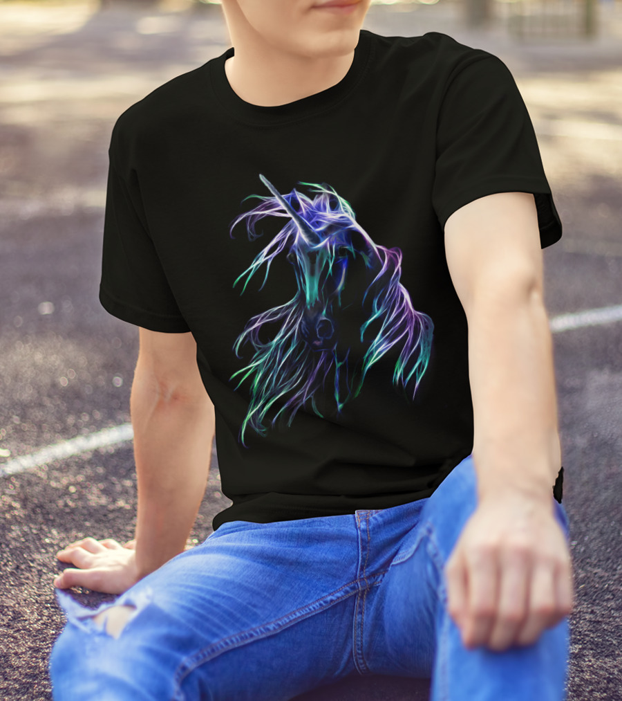 Unicorn In My Heart Neon Fantasy T-Shirt