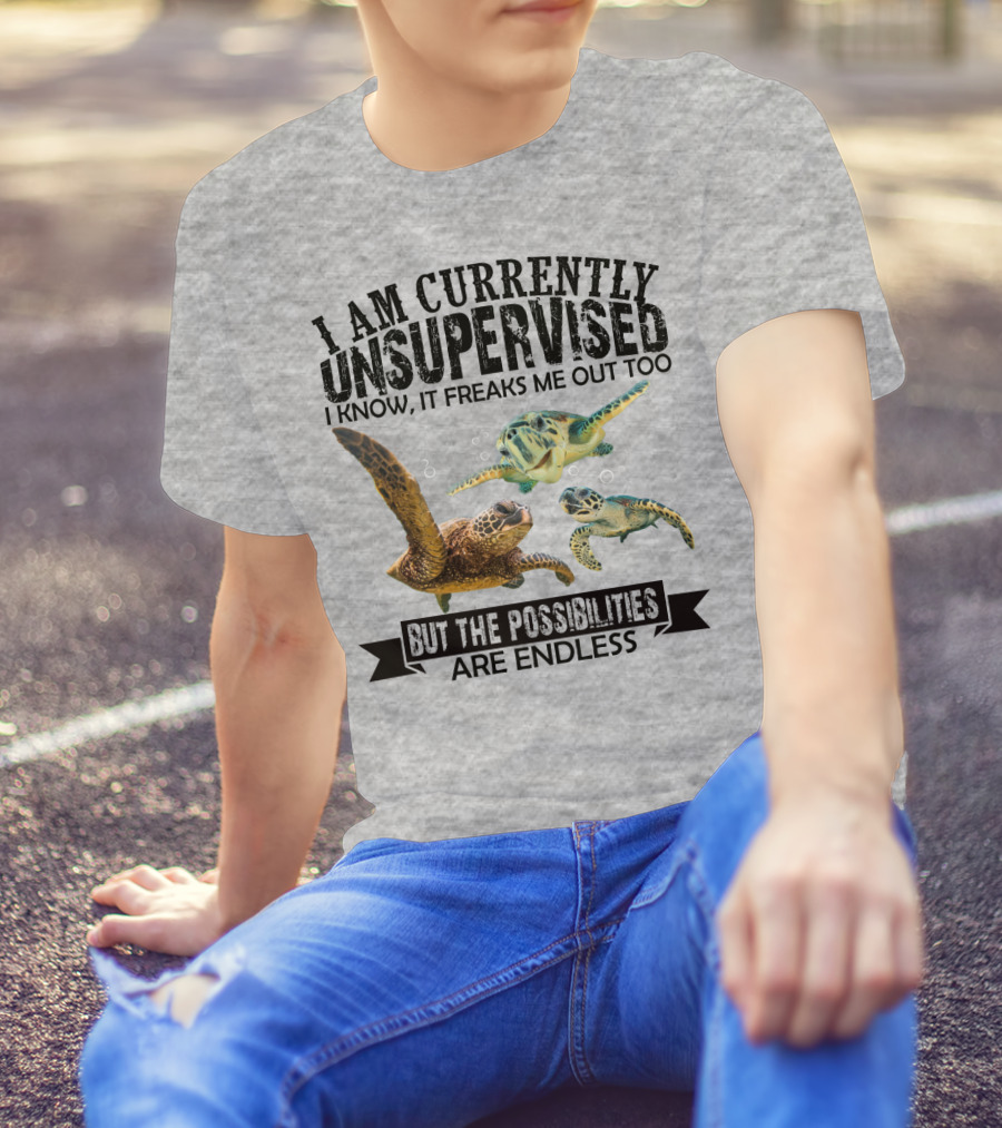 I Am Currently Unsupervised Sea Turtles But The Possibilities Are Endless T-Shirt