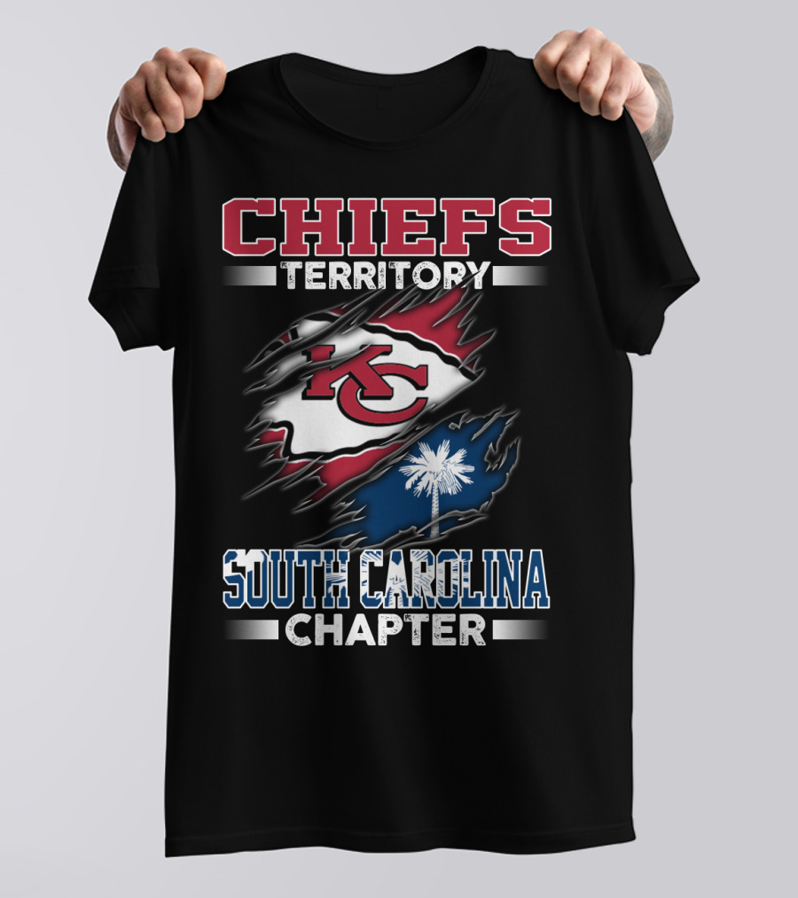 CHIEFS Territory South Carolina Chapter KC Logo Palmetto Flag T-Shirt