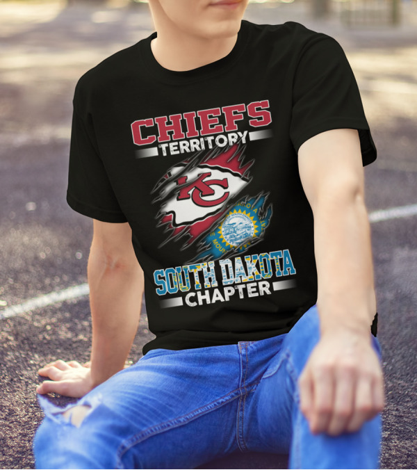 CHIEFS TERRITORY SOUTH DAKOTA CHAPTER MASHUP FLAG T-Shirt