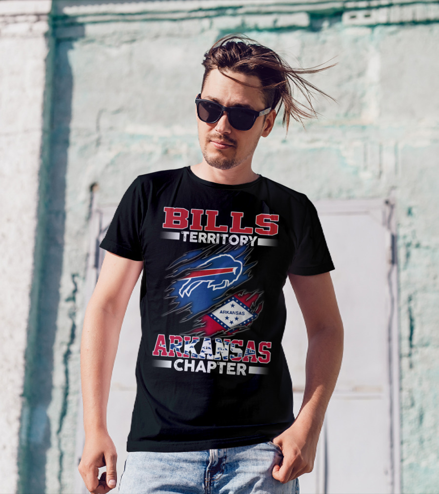 BILLS Territory Arkansas Chapter Flag And Buffalo T-Shirt