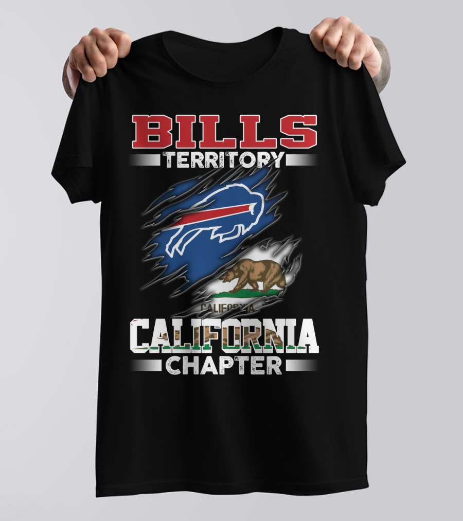 BILLS Territory California Chapter Buffalo Logo Bear Flag T-Shirt