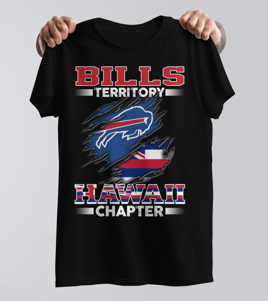 BILLS Territory Hawaii Chapter Buffalo Football Logo Flags T-Shirt