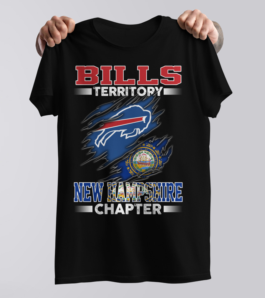 BILLS Territory New Hampshire Chapter Buffalo Football Logo And State Seal T-Shirt