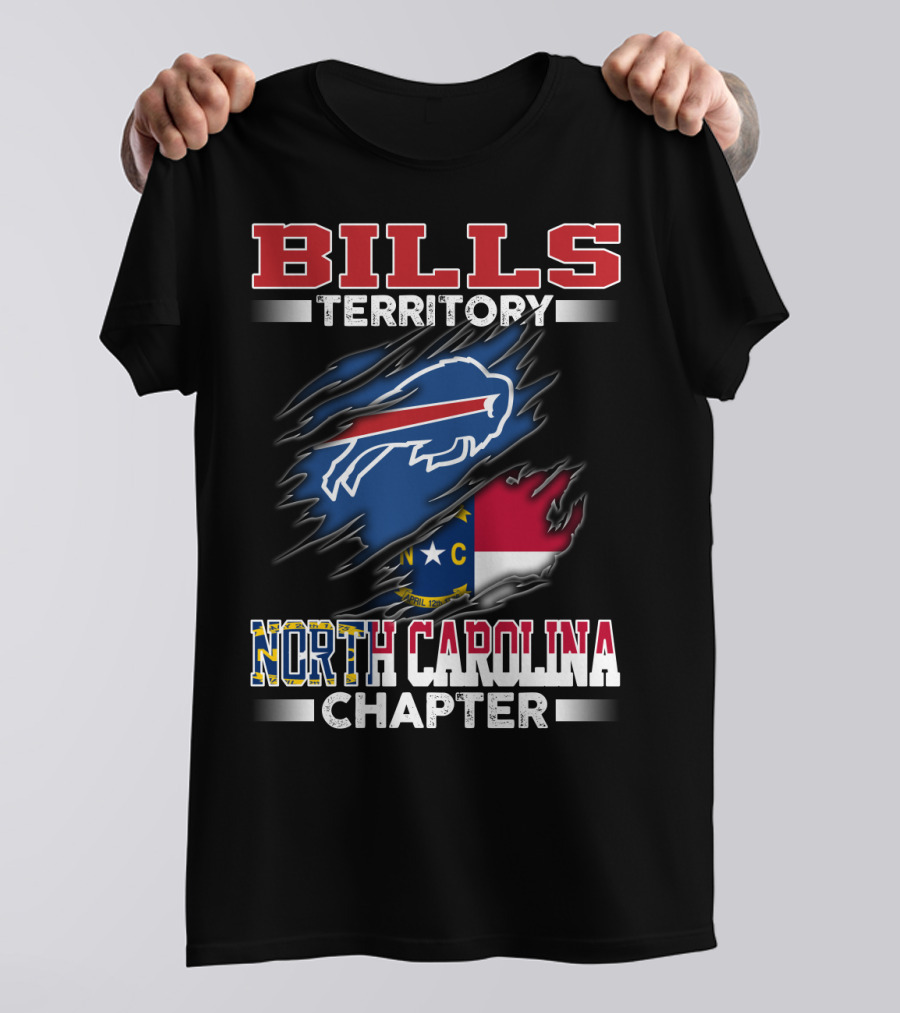 BILLS Territory North Carolina Chapter Buffalo Bills Logo And State Flag T-Shirt