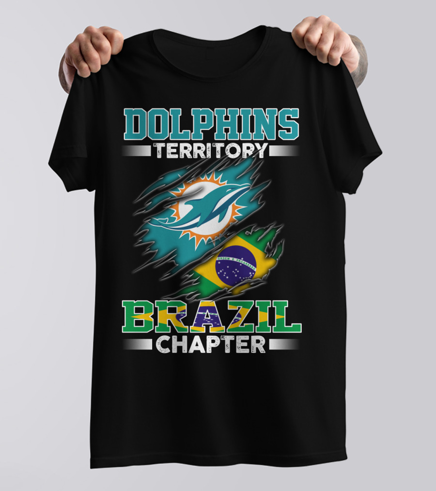 DOLPHINS TERRITORY BRAZIL CHAPTER FLAG T-Shirt