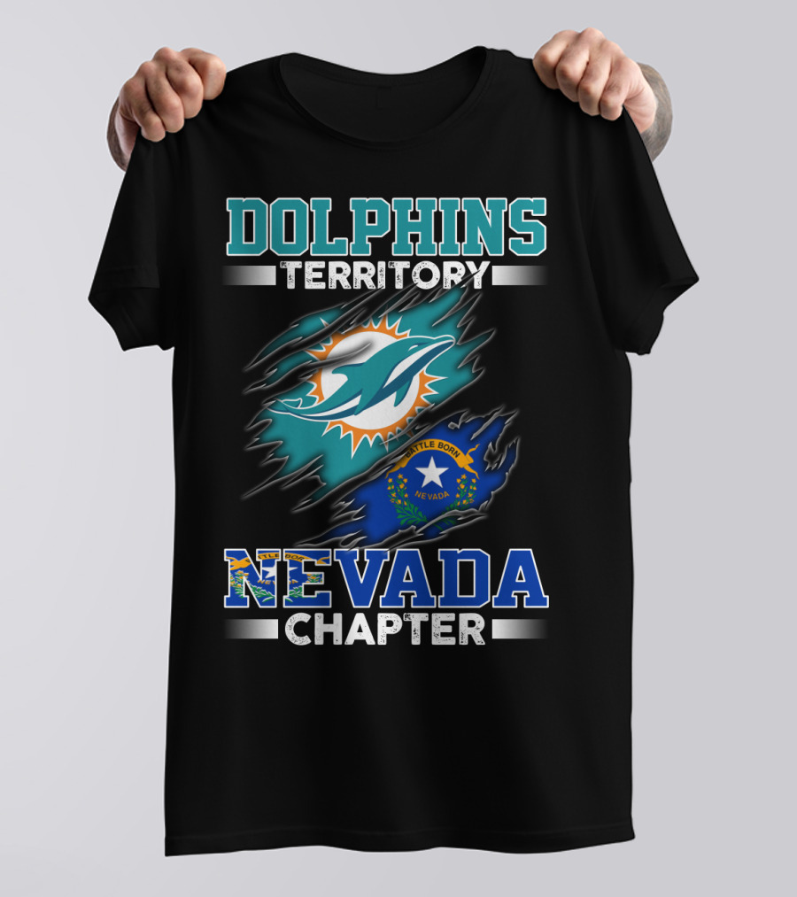 DOLPHINS TERRITORY NEVADA CHAPTER BATTLE BORN T-Shirt