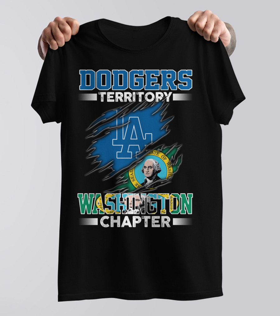 DODGERS TERRITORY LA WASHINGTON CHAPTER STATE SEAL T-Shirt