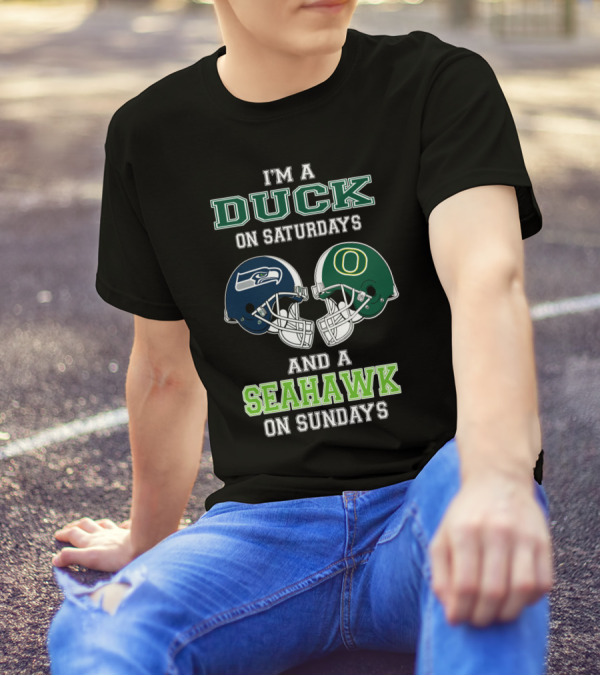 I'm A Duck On Saturdays And A Seahawk On Sundays T-Shirt