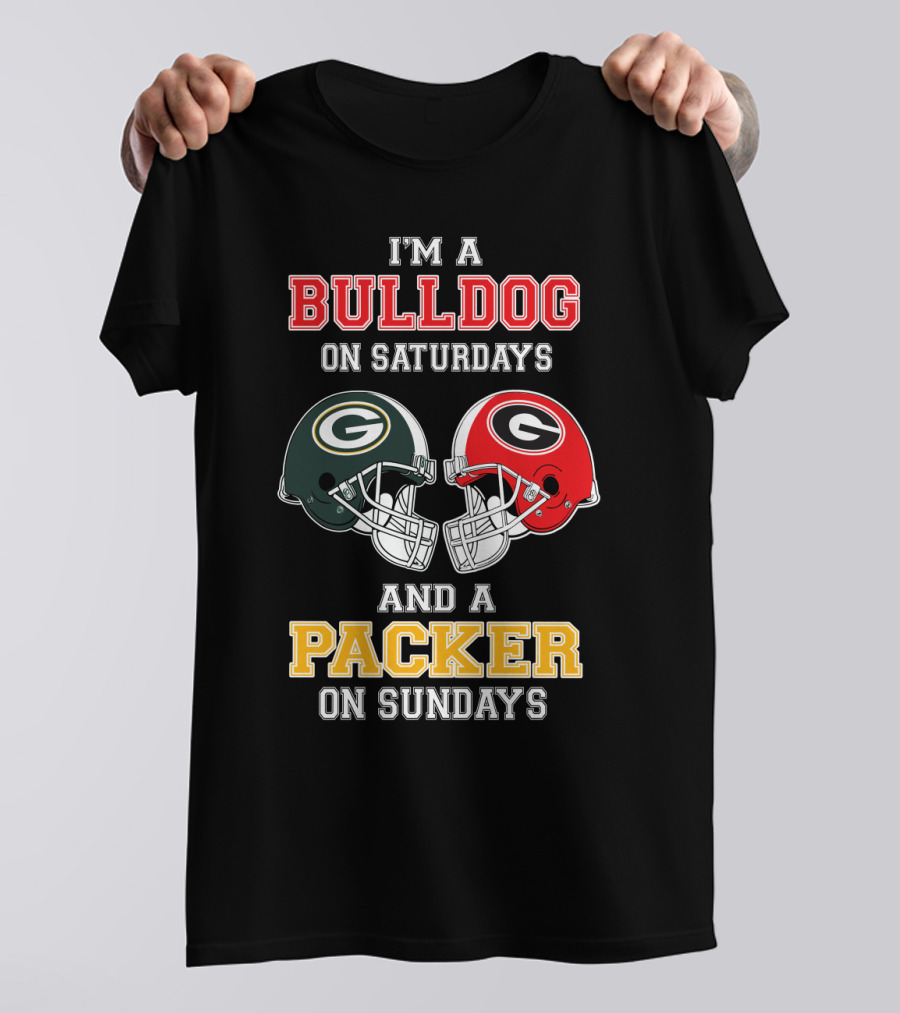 I'm A Bulldog On Saturdays And A Packer On Sundays T-Shirt