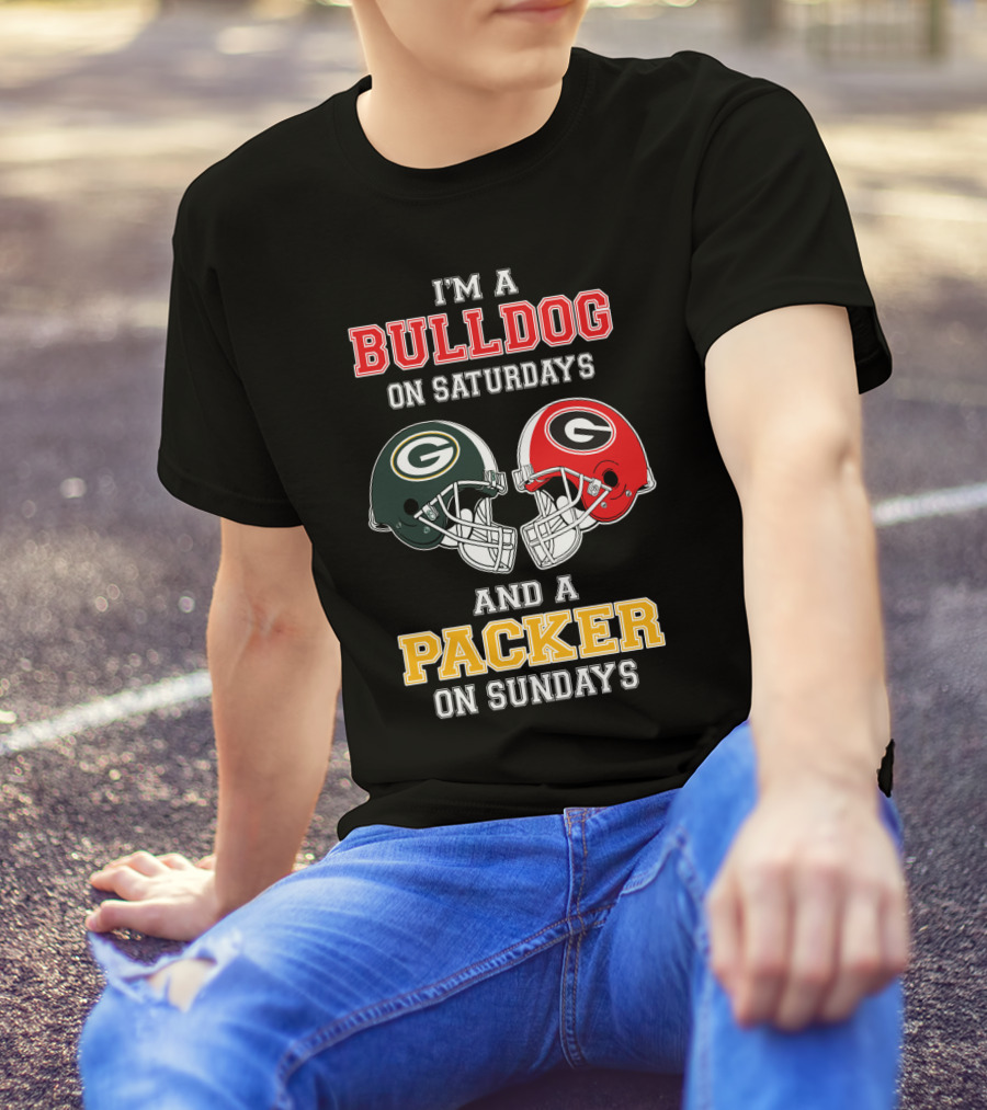 I'm A Bulldog On Saturdays And A Packer On Sundays T-Shirt