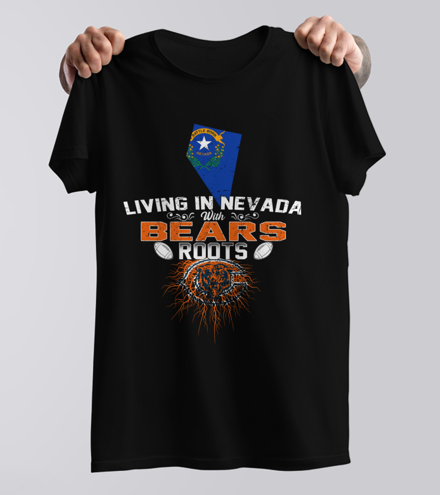Living In Nevada With Bears Roots Castle Rock Nevada Football Emblem T-Shirt